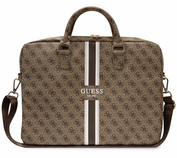 Чехол Guess для MacBook 16" Sleeve 4G Stripes, коричневый Чехол Guess для MacBook 16" Sleeve 4G Stripes, коричневый
