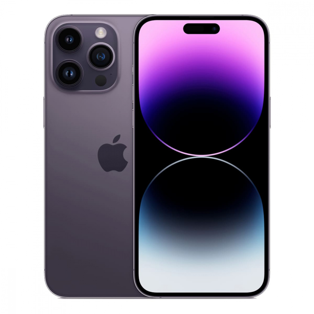 iPhone 14 Pro Max 256Gb Deep Purple (1 sim + eSIM / 75% / Без коробки) - Б/У . . +