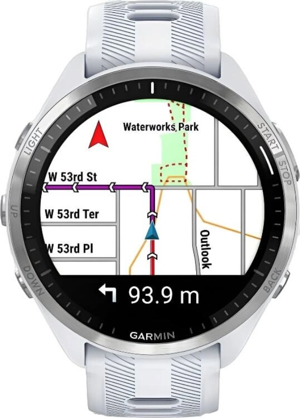 Умные часы Garmin Forerunner 965 White, Titanium Bezel, White Band