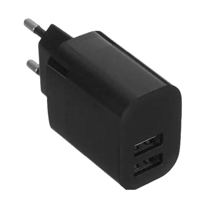 Сетевое зарядное устройство Axxa 2 USB 2.4А, черный