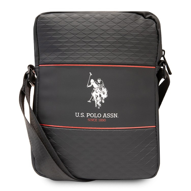 Сумка U.S. Polo Assn. для планшетов 10" Tablet Bag Textured pattern Double Horse logo Black