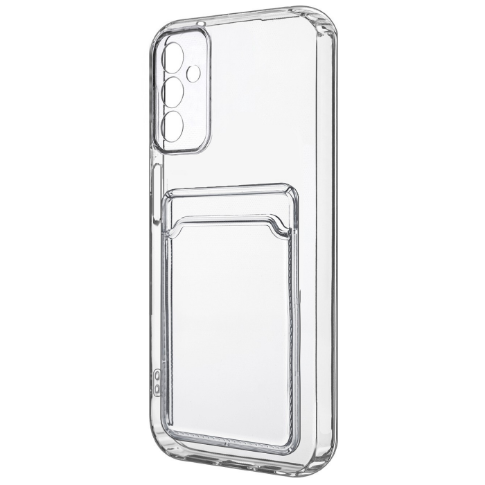 Силиконовый чехол для Redmi Note 12 Pro 4G, прозрачный c кармашком для карт