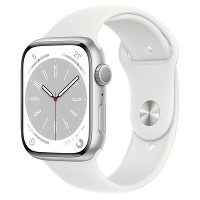 Apple Watch Series 8, 45 мм, ремешок белого цвета (MP6P3) - Б/У