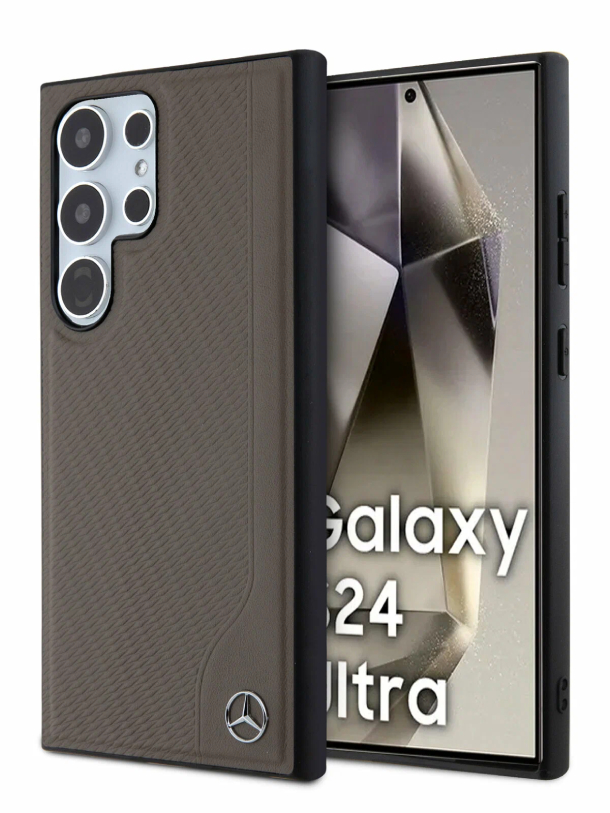 Чехол MERCEDES-BENZ для Samsung Galaxy S24 Ultra Leather Textured Wood Imitation Hard Brown (MagSafe) Чехол MERCEDES-BENZ для Samsung Galaxy S24 Ultra Leather Textured Wood Imitation Hard Brown (MagSafe)