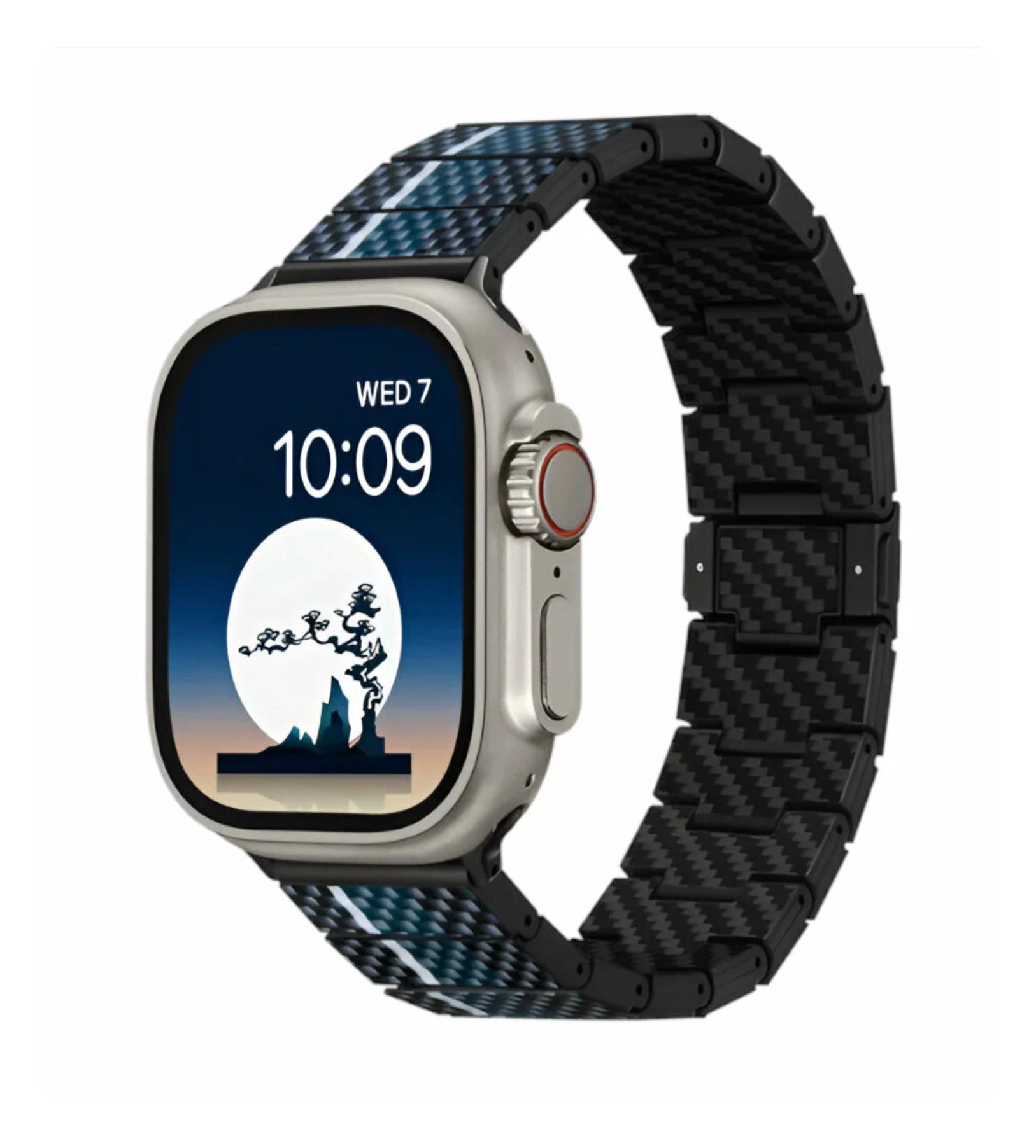 Браслет PITAKA Poetry of Things Chroma carbon Moon для Apple Watch 38/40/41/42/44/45/49 mm Браслет PITAKA Poetry of Things Chroma carbon Moon для Apple Watch 38/40/41/42/44/45/49 mm