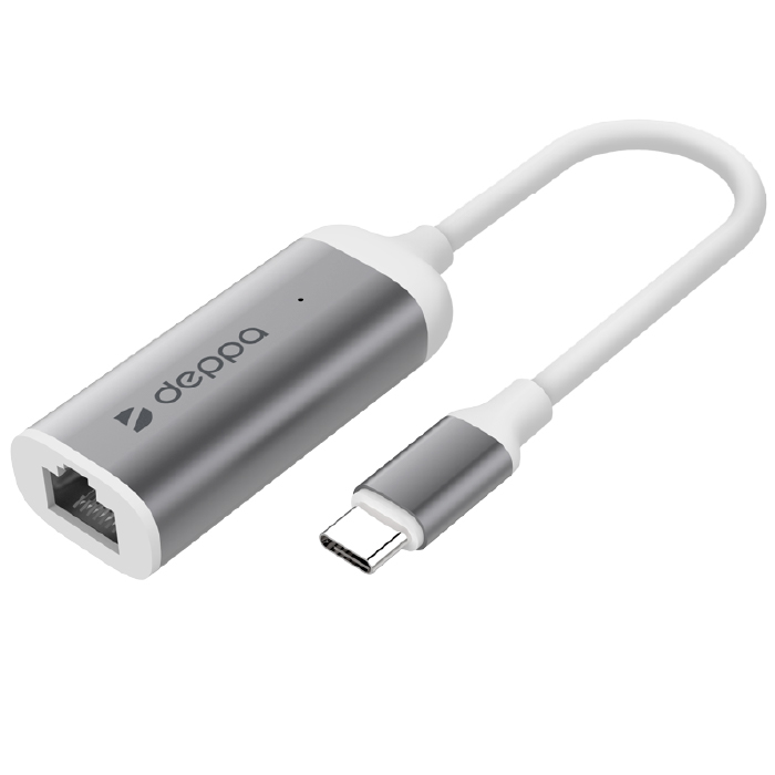 Адаптер Deppa USB Type C -> Gigabit Ethernet, Graphite
