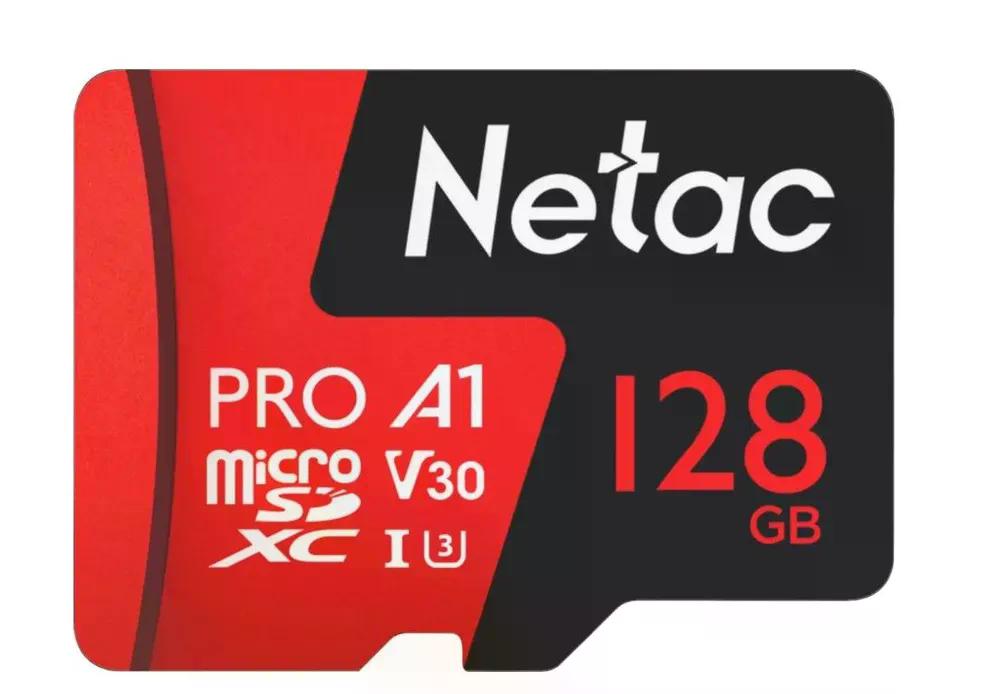 Карта памяти MicroSDXC 256GB Netac P500 Extreme Pro Class 10 UHS-I A1 V30 (100 Mb/s) + SD адаптер