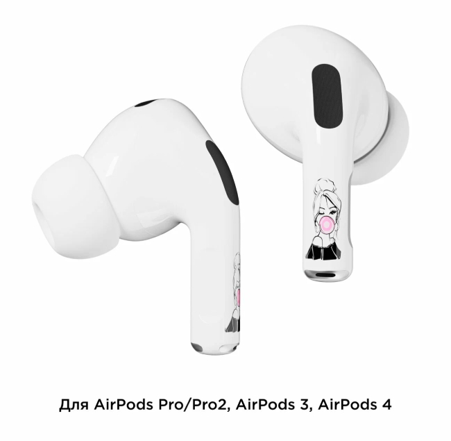 Наклейки "vlp" Easy Art для AirPods 4, bubble gum