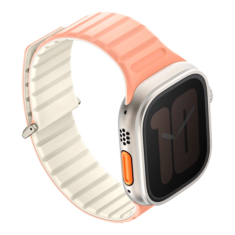 Ремешок Uniq для Apple Watch 49/46/45/44 mm Revix EVO reversible Magnetic Crepe Pink/Ivory