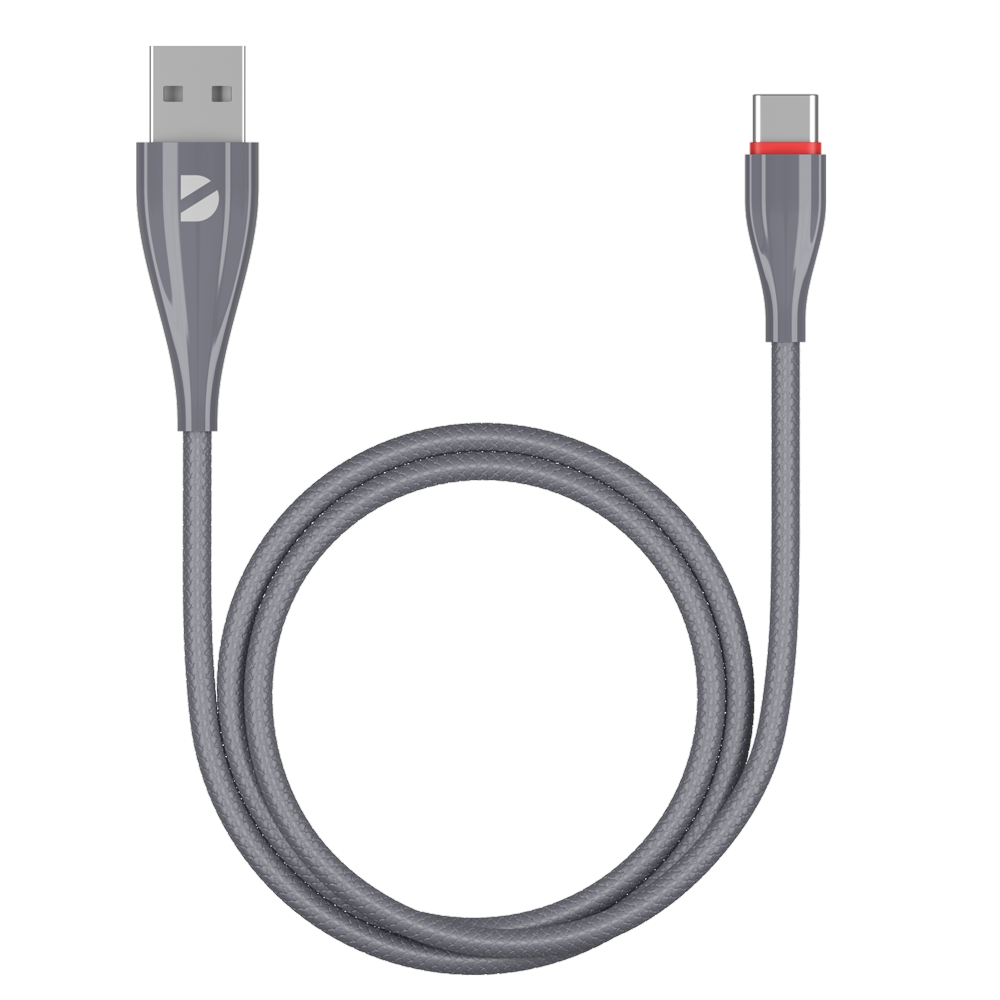 Кабель Deppa USB-A – USB-C, 1м, серый