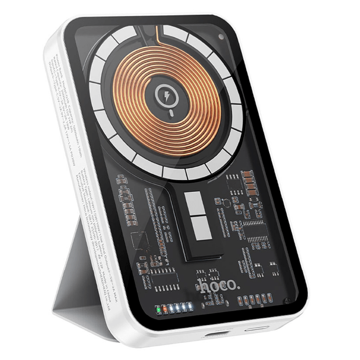 Внешний аккумулятор Hoco Q10A Transparent discovery edition PD20W magnetic fast charge power bank (10000 mAh) White Внешний аккумулятор Hoco Q10A Transparent discovery edition PD20W magnetic fast charge power bank (10000 mAh) White