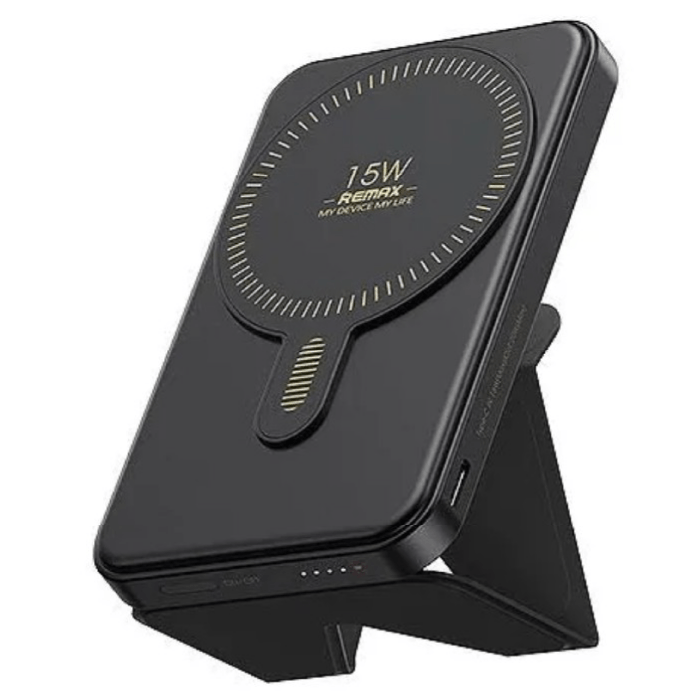 Внешний аккумулятор с подставкой REMAX RPP-578 MagSafe Pro 20W 6000 mAh, Черный Внешний аккумулятор с подставкой REMAX RPP-578 MagSafe Pro 20W 6000 mAh, Черный