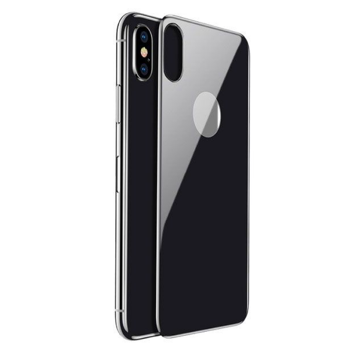 Стекло на заднюю панель iPhone X черное