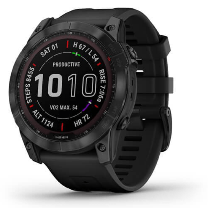 Умные часы Garmin Fenix 7X Sapphire Solar Black DLC Titanium Whit Black Band Умные часы Garmin Fenix 7X Sapphire Solar Black DLC Titanium Whit Black Band