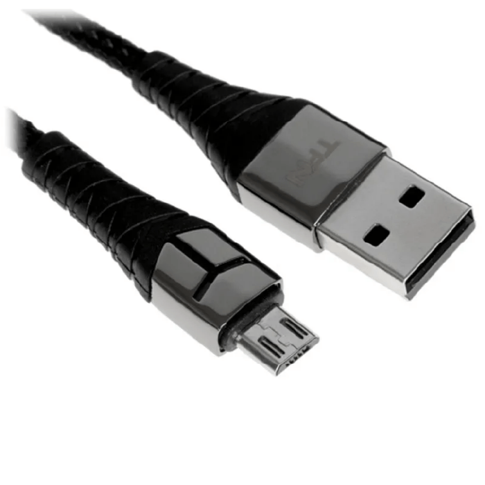 Кабель TFN USB-A - Micro-USB, черный, 1м