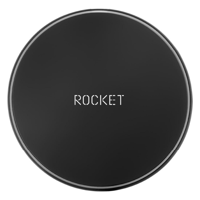 Беспроводное зарядное устройство Rocket Disc, 15W, черный Беспроводное зарядное устройство Rocket Disc, 15W, черный