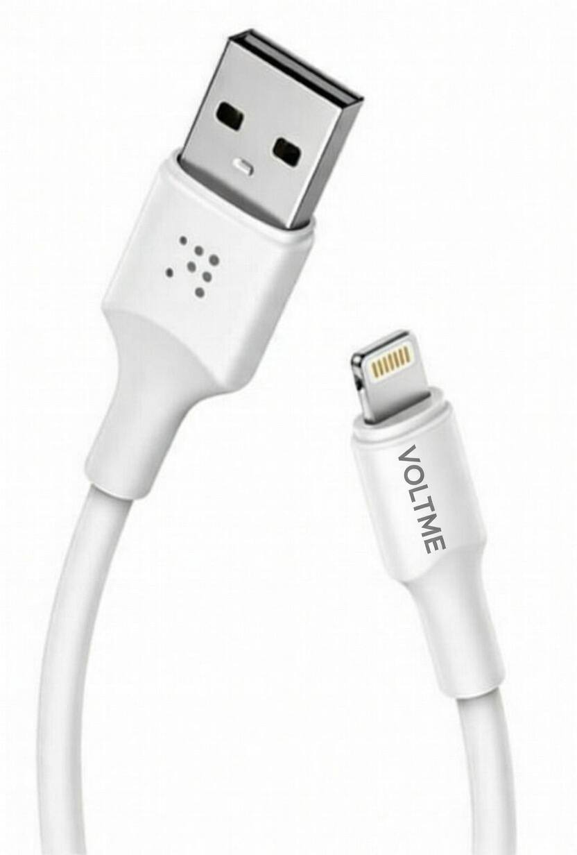 Кабель USB2.0 AL212 VOLTME EDC (USB-A + Lighting 2.4 A) 1.2м, белый