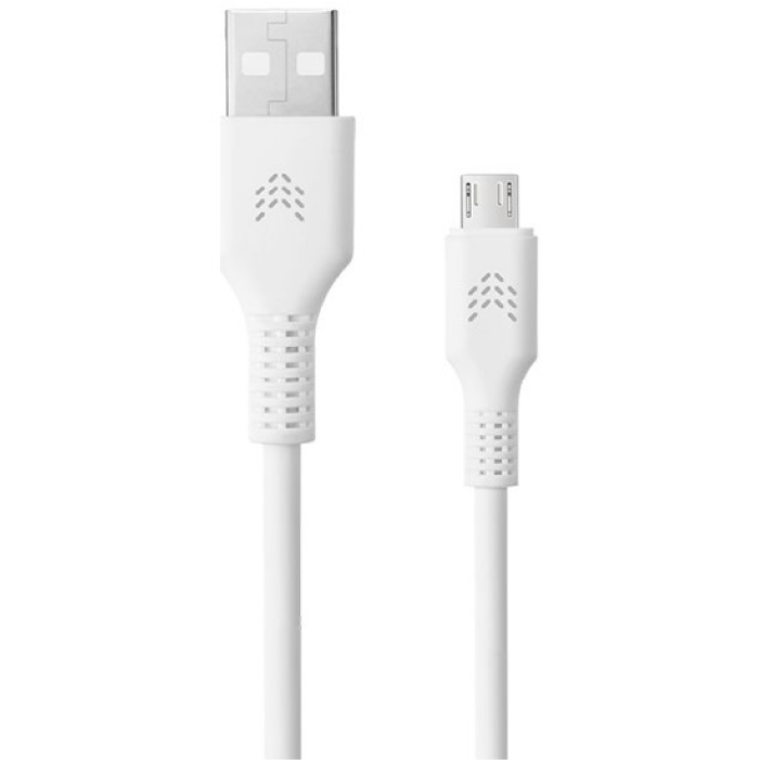 Кабель Rocket Flex TPE USB-A - Micro-USB, белый, 1м