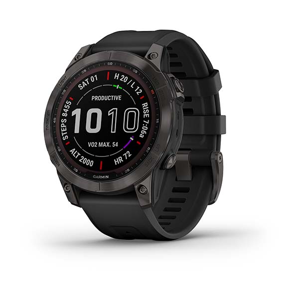 Умные часы Garmin Fenix 7 Sapphire Solar Carbon Grey DLC Titanium Умные часы Garmin Fenix 7 Sapphire Solar Carbon Grey DLC Titanium