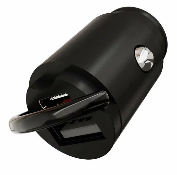 Автомобильное зарядное устройство VLP C-Power  USB-A->USB-С, PD , QC 38W, черный
