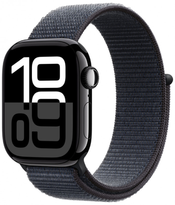 Apple Watch Series 10 GPS 46 мм, корпус из алюминия цвета «чёрный глянец», спортивный браслет цвета «Ink» (MWWR3) Apple Watch Series 10 GPS 46 мм, корпус из алюминия цвета «чёрный глянец», спортивный браслет цвета «Ink» (MWWR3)