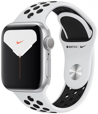 Apple Watch Series 5 GPS, Nike 44 мм MX3V2, корпус из алюминия серебристого цвета, спортивный ремешок Nike «чистая платина/черный» - Б/У Apple Watch Series 5 GPS, Nike 44 мм MX3V2, корпус из алюминия серебристого цвета, спортивный ремешок Nike «чистая платина/черный» - Б/У