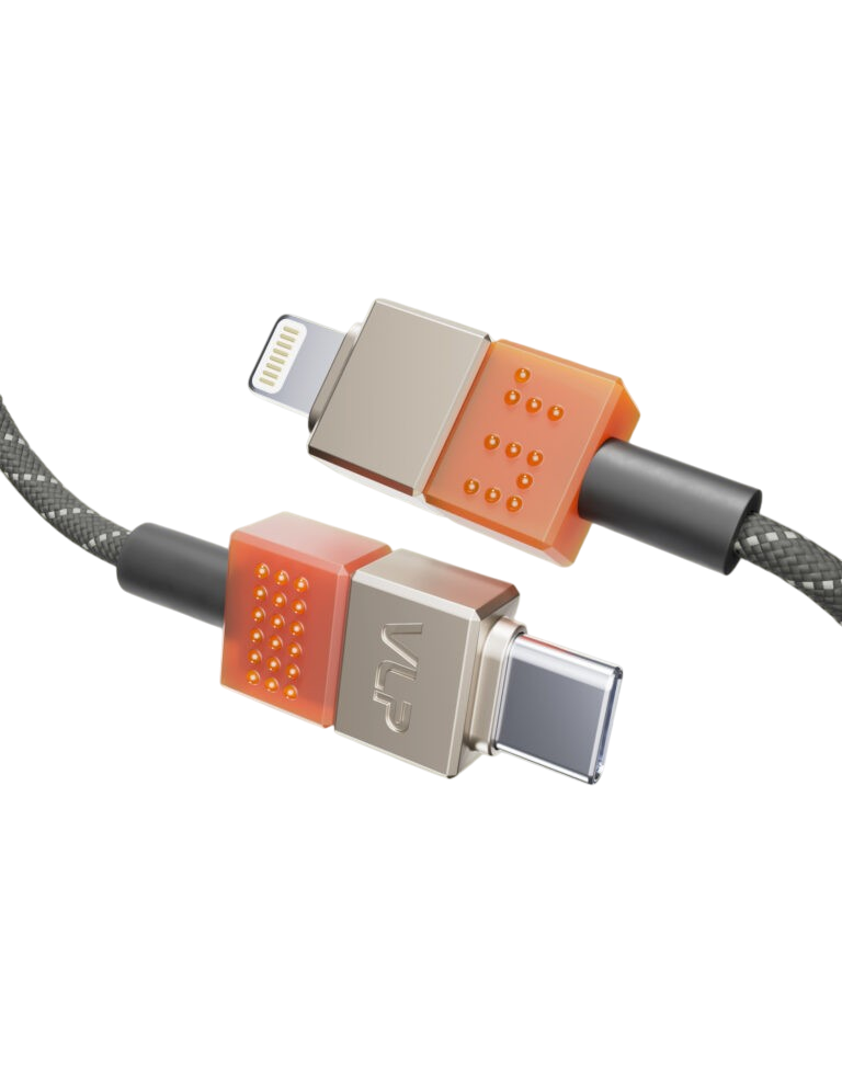 Дата-кабель VLP NEO USB-C to Lightning, 27W, 1.5м, amber gray