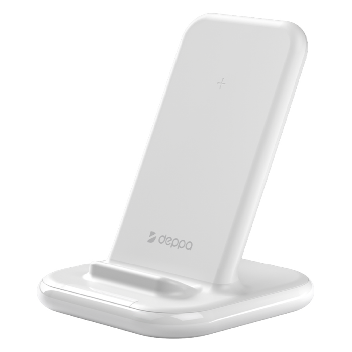 Беспроводное зарядное устройство Deppa QI Fast Charge 15W, белый Беспроводное зарядное устройство Deppa QI Fast Charge 15W, белый