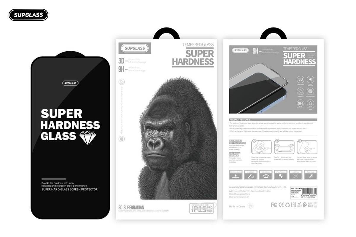 Защитное стекло SupGlass SG-11 для Apple iPhone 16 Pro/17  3D Super Radian Glass (6.3)