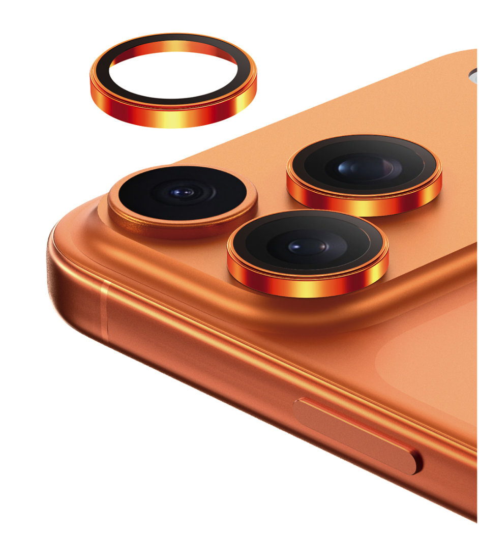 Защитные линзы Keephone 3D-Spiral Maria Glitter на камеру iPhone 17 Pro Max, Orange