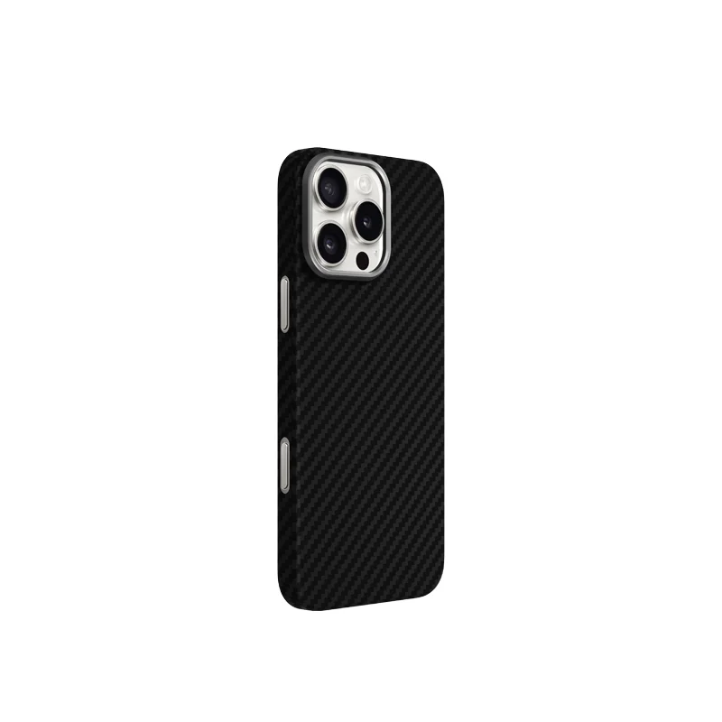 Чехол K-DOO Kevlar карбон с MagSafe для iPhone 16 Pro Max, черный Чехол K-DOO Kevlar карбон с MagSafe для iPhone 16 Pro Max, черный