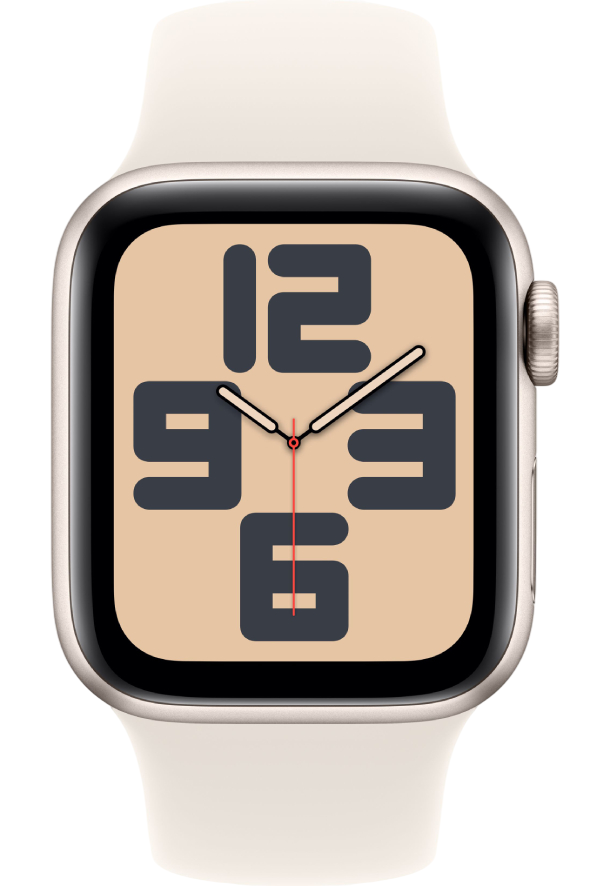 Apple Watch SE 2024, 40 мм, корпус из алюминия цвета «сияющая звезда», спортивный ремешок цвета «сияющая звезда» M/L (MXEG3) Apple Watch SE 2024, 40 мм, корпус из алюминия цвета «сияющая звезда», спортивный ремешок цвета «сияющая звезда» M/L (MXEG3)