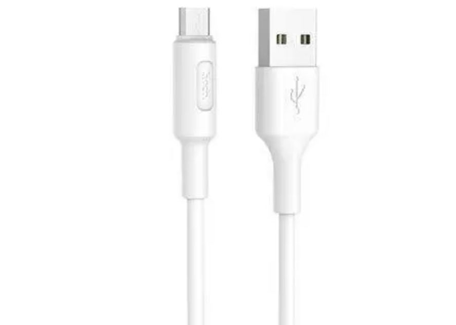 Кабель HOCO X25 Soarer Charging Data Cable USB-A->micro-USB, белый