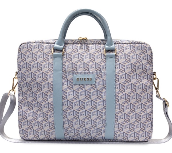 Сумка Guess для MacBook 15-16" G CUBE Bag, голубая
