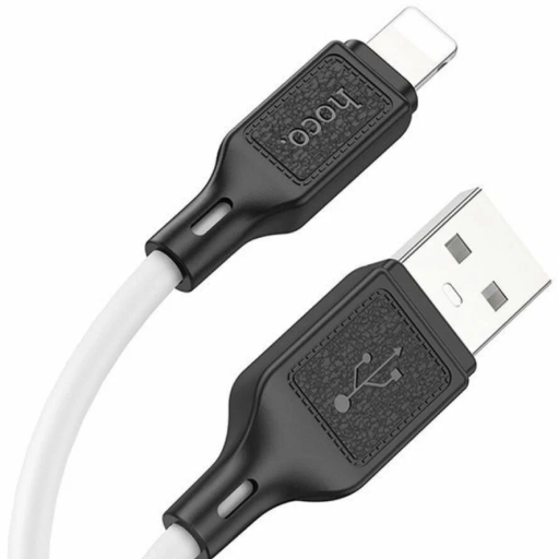 Кабель Hoco X90 Silicone Charging Data Cable USB-A->Lightning, белый Кабель Hoco X90 Silicone Charging Data Cable USB-A->Lightning, белый