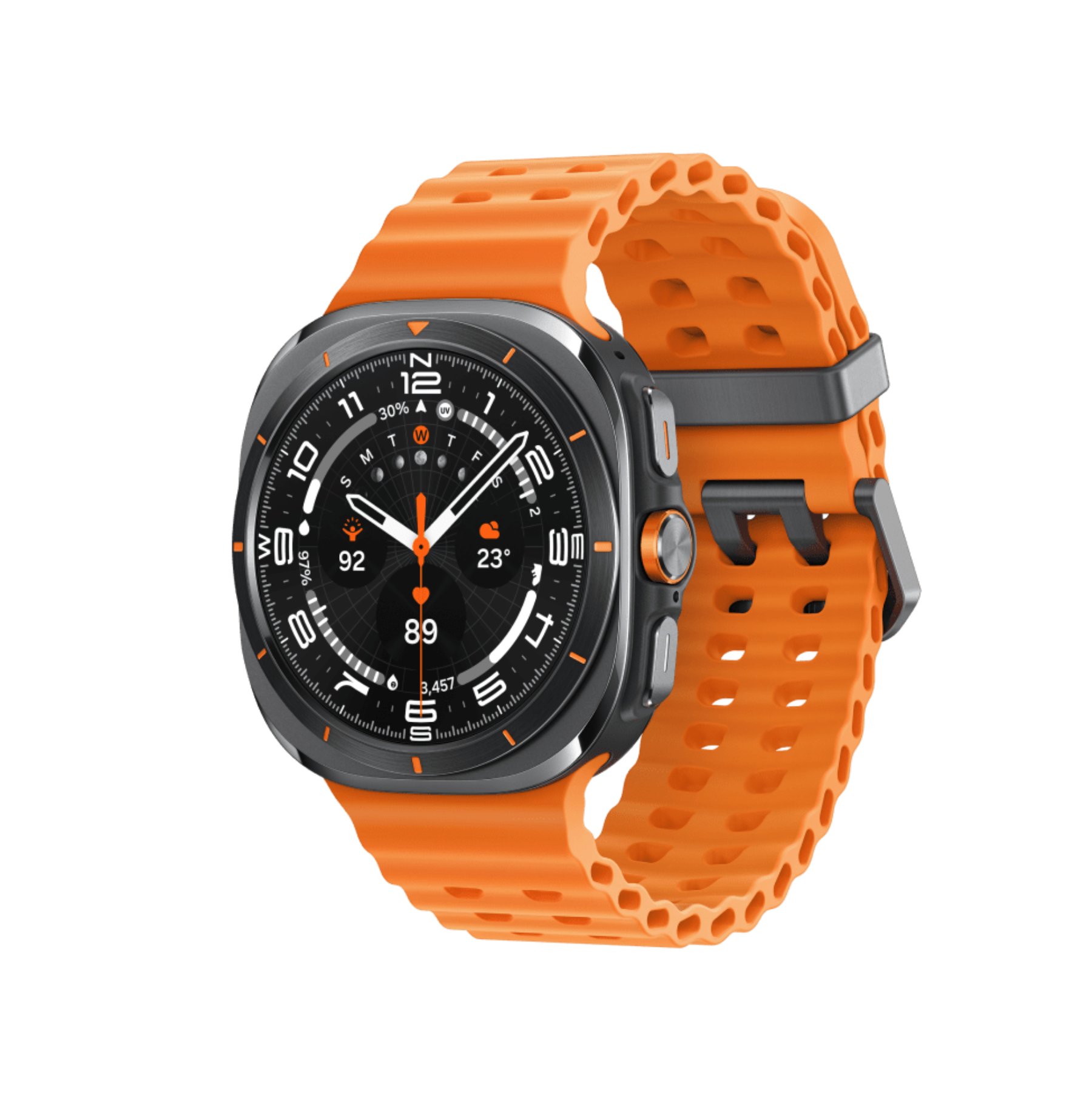 Умные часы Samsung Galaxy Watch Ultra (2025) LTE 47mm Titanium Grey Marine Band Orange
