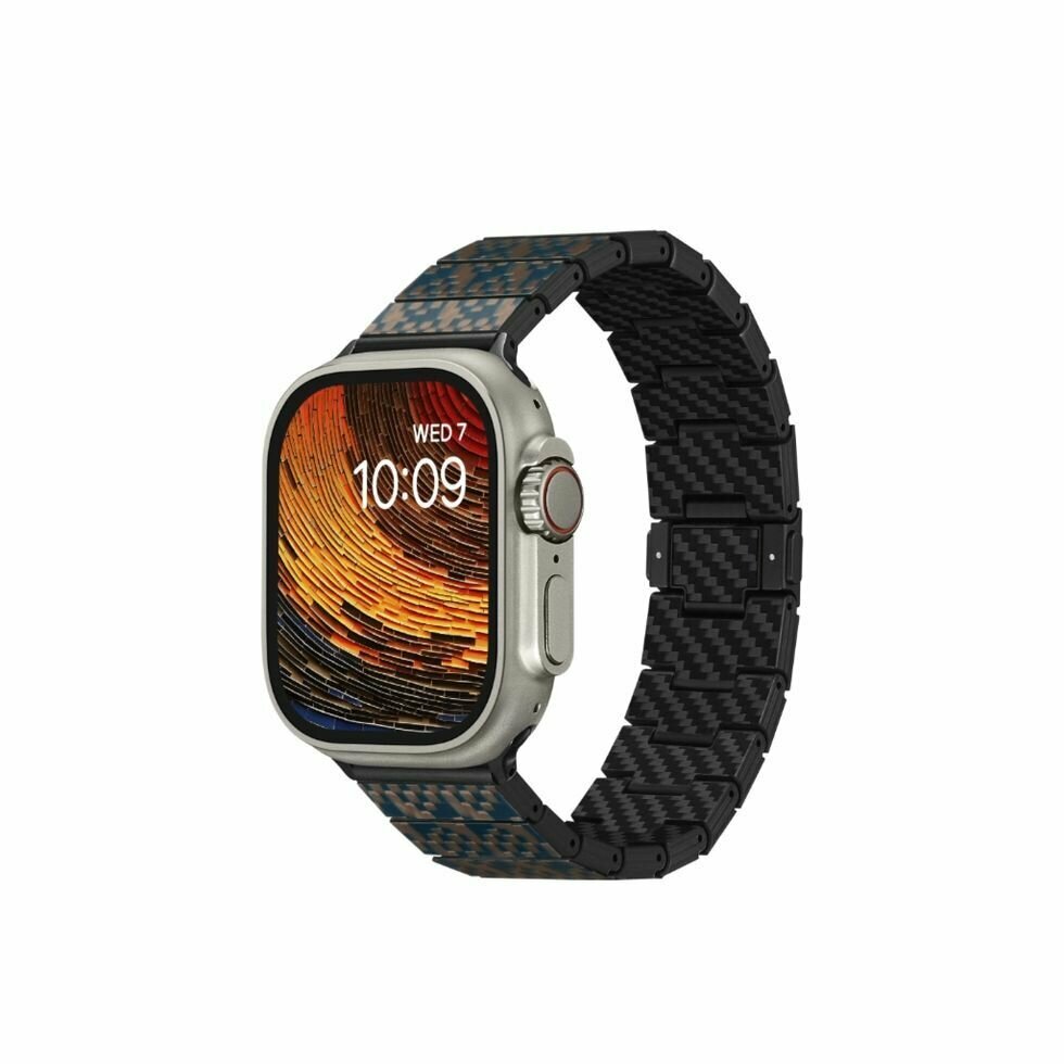 Браслет PITAKA Dreamland Chroma Carbon Stairs для Apple Watch (38/40/41/42/44/45/49MM.) Браслет PITAKA Dreamland Chroma Carbon Stairs для Apple Watch (38/40/41/42/44/45/49MM.)