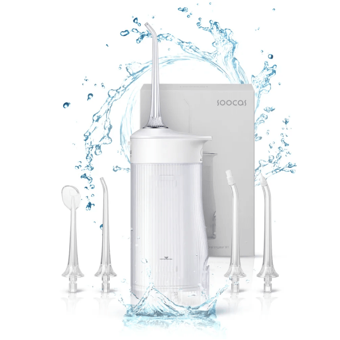 Ирригатор Soocas W1 (4 насадки в комплекте) с функцией чистки запаха изо рта White EU