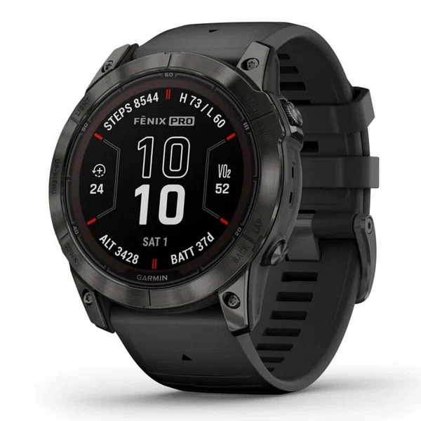 Умные часы Garmin Fenix 7X Pro Sapphire Solar Edition Carbon Gray DLC Titanium with Black Band Умные часы Garmin Fenix 7X Pro Sapphire Solar Edition Carbon Gray DLC Titanium with Black Band