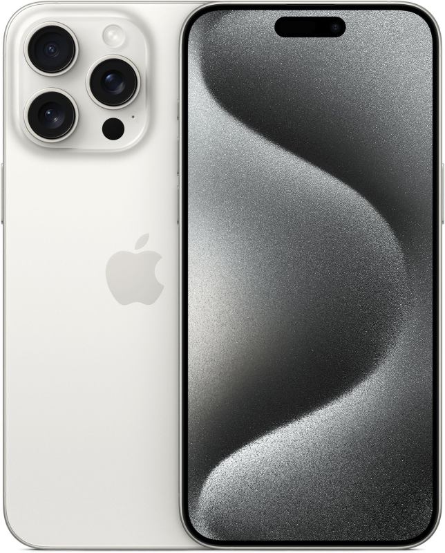 iPhone 15 Pro Max 256Gb White Titanium (1sim + eSIM / 81%) - Б/У . . + +
