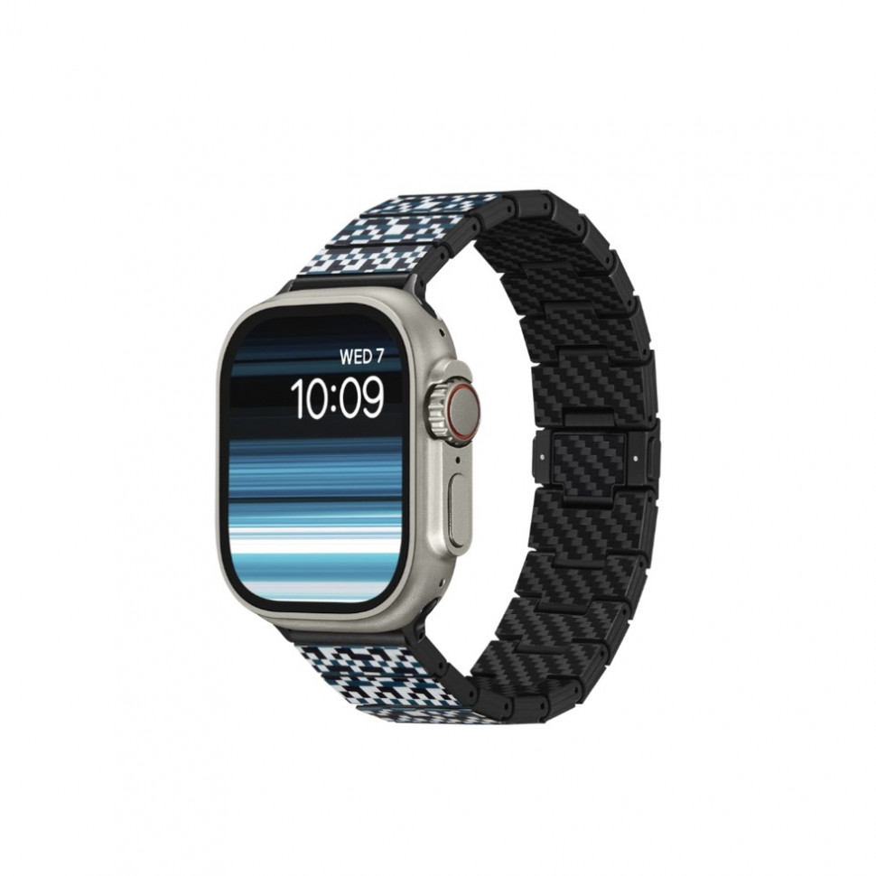 Браслет PITAKA Dreamland Chroma Carbon Mosaic для Apple Watch (38/40/41/42/44/45/49MM.) Браслет PITAKA Dreamland Chroma Carbon Mosaic для Apple Watch (38/40/41/42/44/45/49MM.)