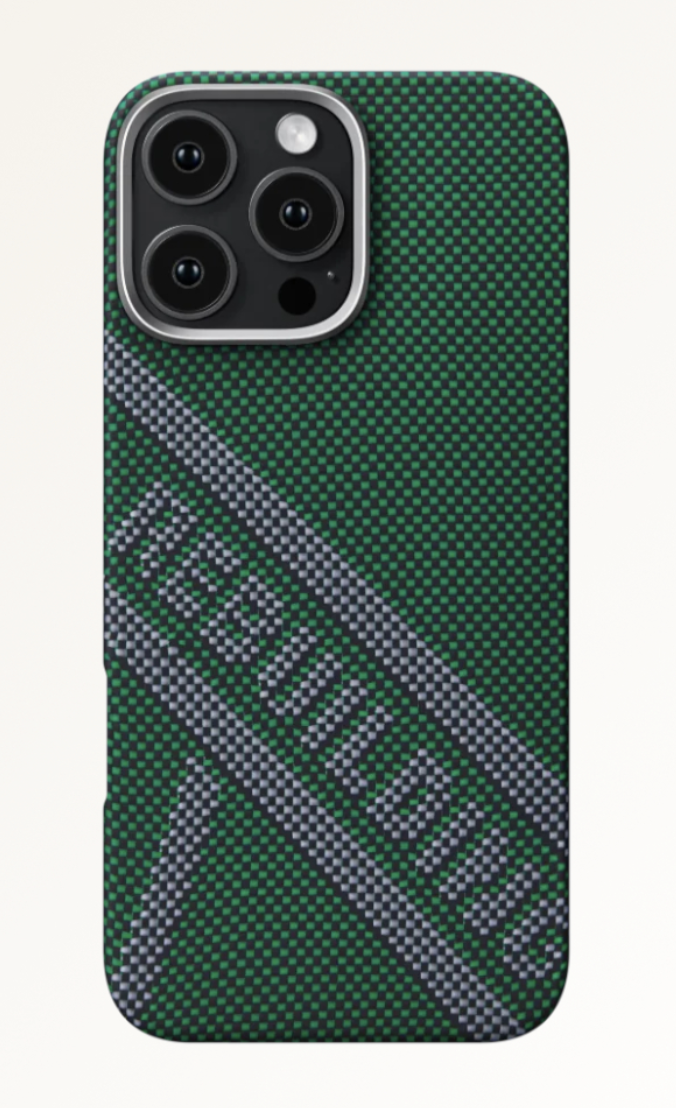Чехол PITAKA Re-TROS Refining Tactile Woven Case для iPhone 16 Pro, Зеленый Чехол PITAKA Re-TROS Refining Tactile Woven Case для iPhone 16 Pro, Зеленый