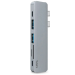 Адаптер WIWU 7 in 1 Dual Type C -> 2х USB 3.0 Hub, 2х Type C, SD Card, Micro SD Card, HDMI