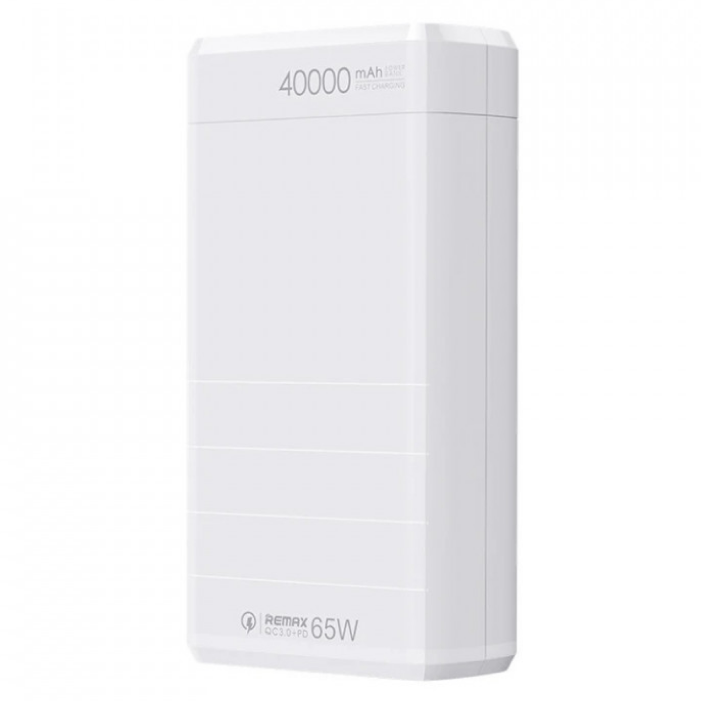 Внешний аккумулятор Remax Rpp-310 40000 mAh Dinba series 65W PD+QC Fast charging power bank White Внешний аккумулятор Remax Rpp-310 40000 mAh Dinba series 65W PD+QC Fast charging power bank White