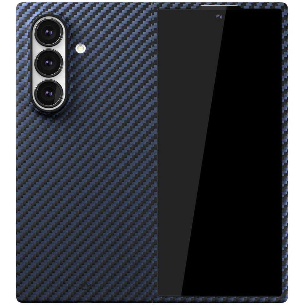 Чехол защитный VLP Kevlar Case с MagSafe для Samsung Z Fold 7, темно-синий