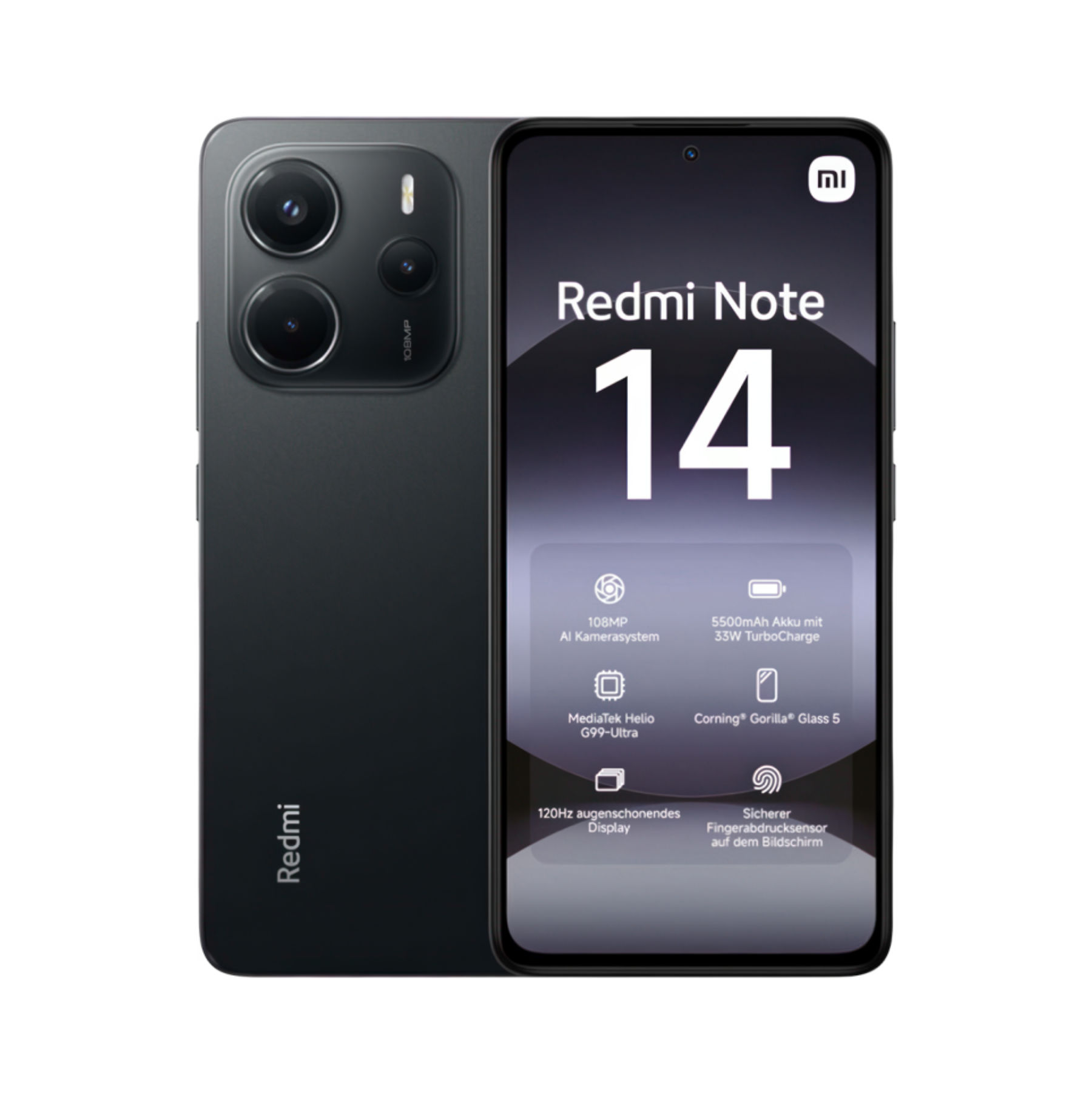 Смартфон Xiaomi Redmi Note 14 8/256Gb Midnight Black  EU