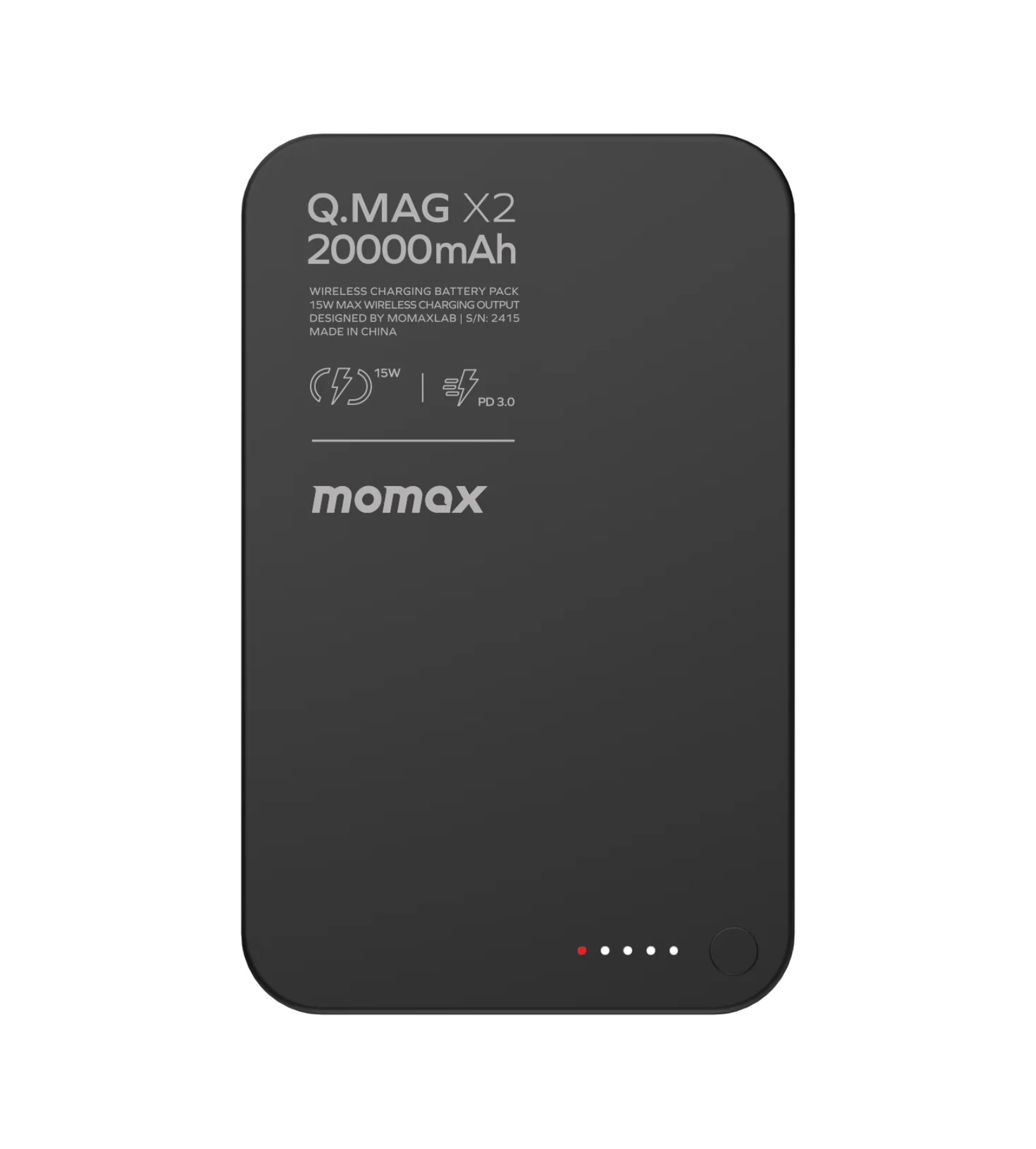 Внешний аккумулятор MOMAX Q. Mag X2 (20000mAh) Magnetic Wireless Battery Pack (IP133CND) Black Внешний аккумулятор MOMAX Q. Mag X2 (20000mAh) Magnetic Wireless Battery Pack (IP133CND) Black