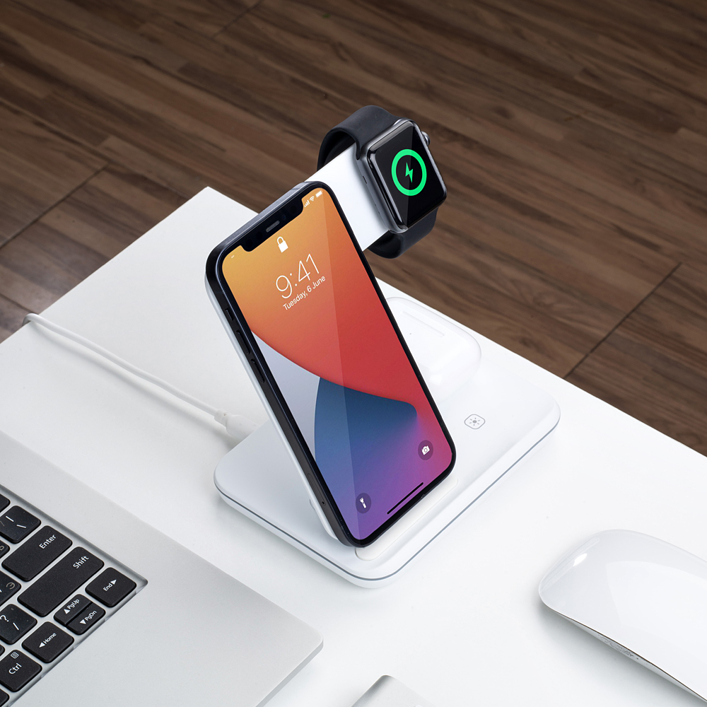 Зарядная станция Deppa 3 в 1 Charging Stand Neo: iPhone, Apple Watch, Airpods, 20W, белая Зарядная станция Deppa 3 в 1 Charging Stand Neo: iPhone, Apple Watch, Airpods, 20W, белая