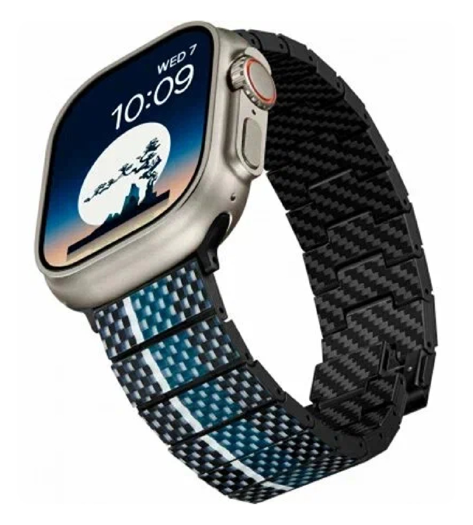 Браслет PITAKA Poetry of Things Chroma carbon Moon для Apple Watch 38/40/41/42/44/45/49 mm Браслет PITAKA Poetry of Things Chroma carbon Moon для Apple Watch 38/40/41/42/44/45/49 mm