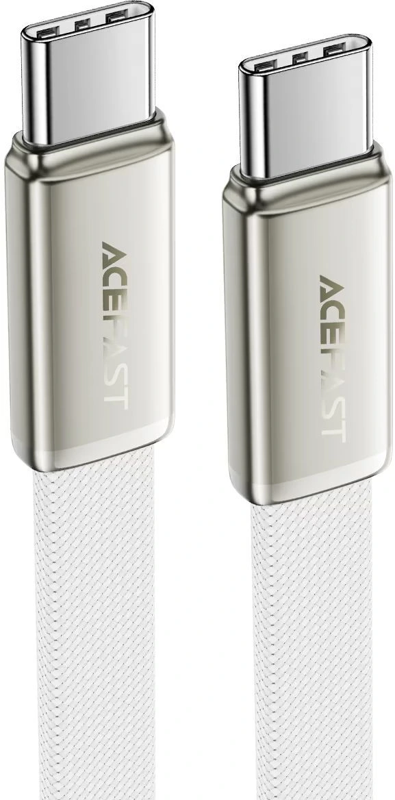 Кабель для зарядки Type-C to Type-C Acefast C24-03 60W 1.2м в тканевой оплетке, White